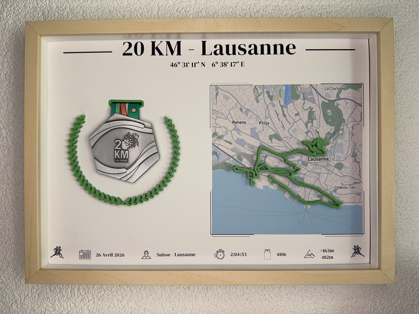 2026 — 20km de Lausanne — Cadre Médaille
