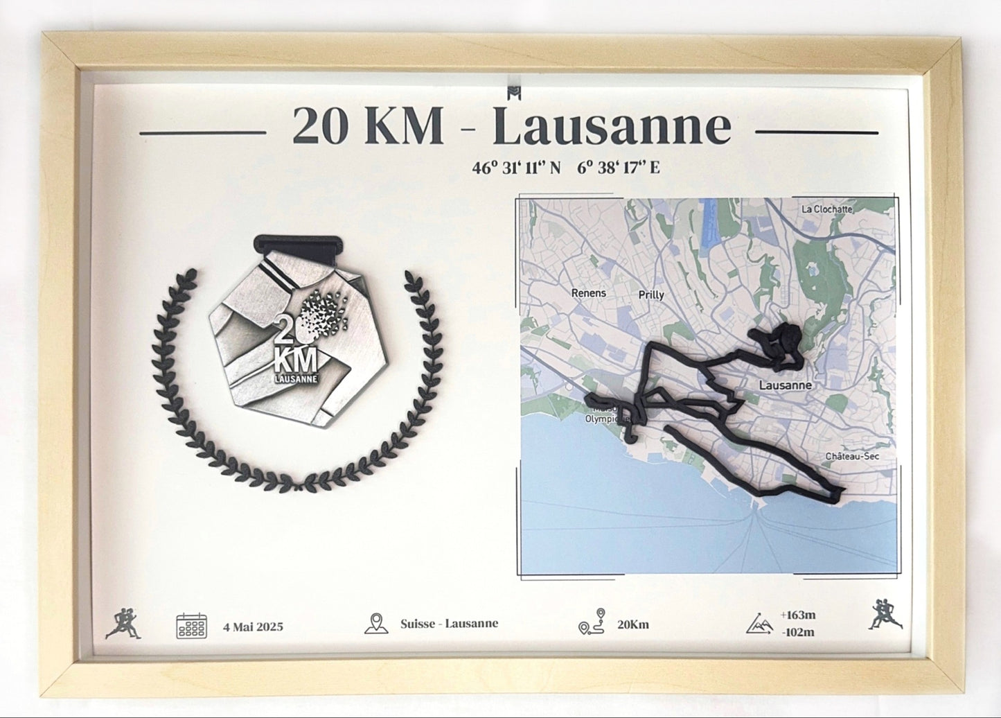 2025 — 20km de Lausanne — Cadre Médaille
