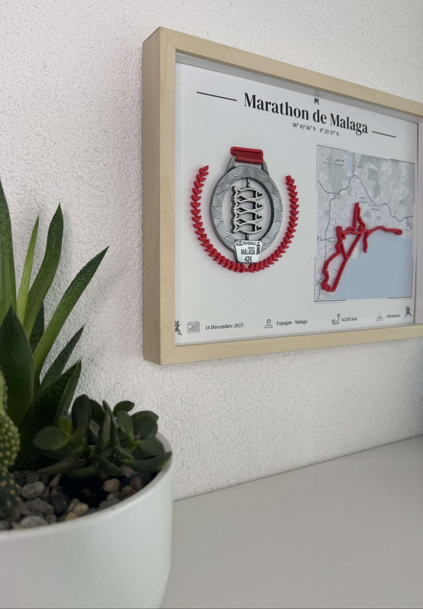 2025 — Marathon de Malaga — Cadre Médaille